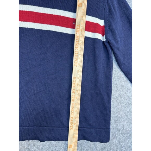 Tommy Hilfiger Sweater Men’s Small Red White Blue Roll Neck Embroidered Y2K - Picture 5 of 8
